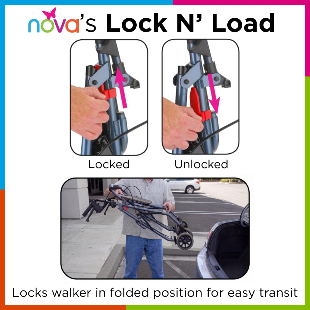 Amazon.com: NOVA Medical Products Zoom Rollator Walker with 22 Amazon.com: NOVA Medical Products Zoom Rollator Walker with 22